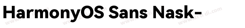 HarmonyOS Sans Nask字体转换